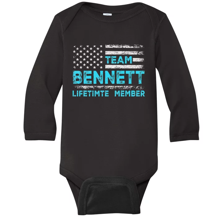 Team Bennett Lifetime Member Design Baby Long Sleeve Bodysuit