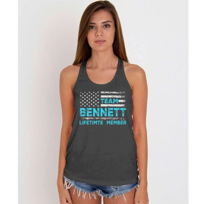 Team Bennett Lifetime Member Design Women's Knotted Racerback Tank