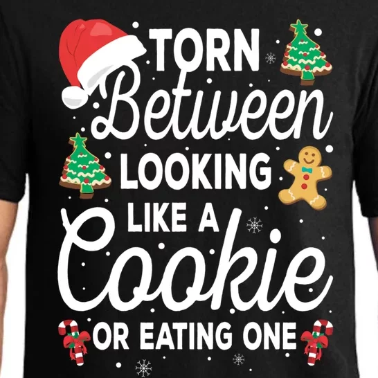 Torn Between Looking Like A Cookie And Eating One Xmas Santa Cute Gift Pajama Set