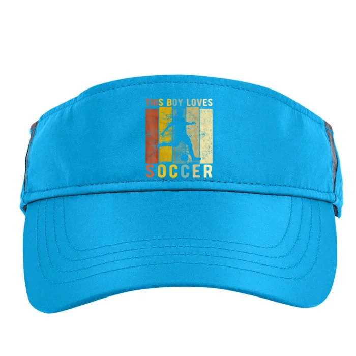 This Boy Loves Soccer Boy Soccer Adult Drive Performance Visor