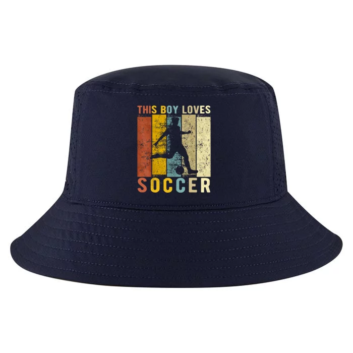 This Boy Loves Soccer Boy Soccer Cool Comfort Performance Bucket Hat