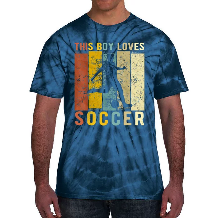 This Boy Loves Soccer Boy Soccer Tie-Dye T-Shirt