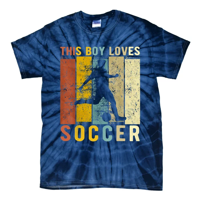 This Boy Loves Soccer Boy Soccer Tie-Dye T-Shirt