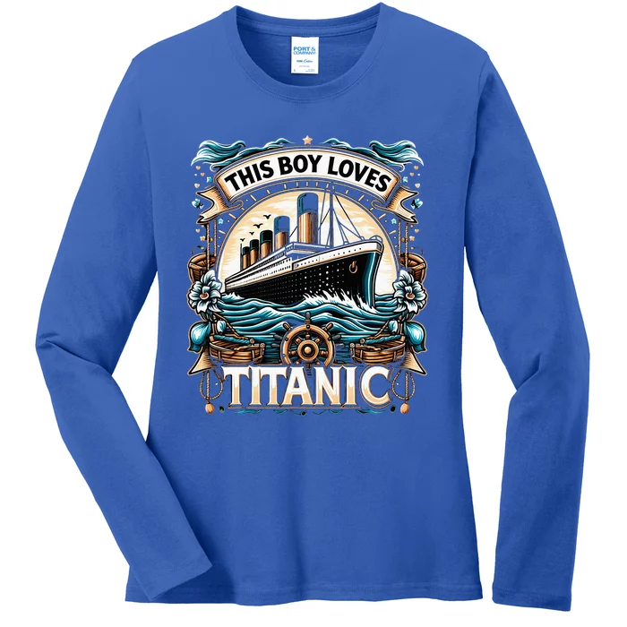 This boy loves Titanic  Just a boy who loves Titanic Ladies Long Sleeve Shirt