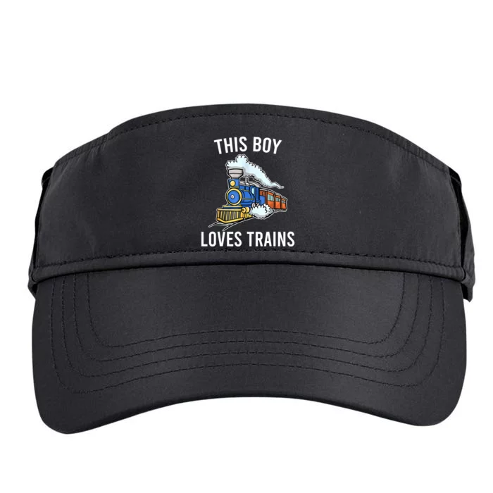 This Boy Loves Trains Gift Train Wagon Lover Gifts Adult Drive Performance Visor