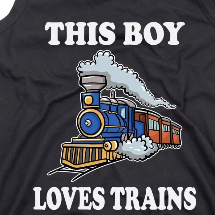 This Boy Loves Trains Train Lovers Gift Tank Top