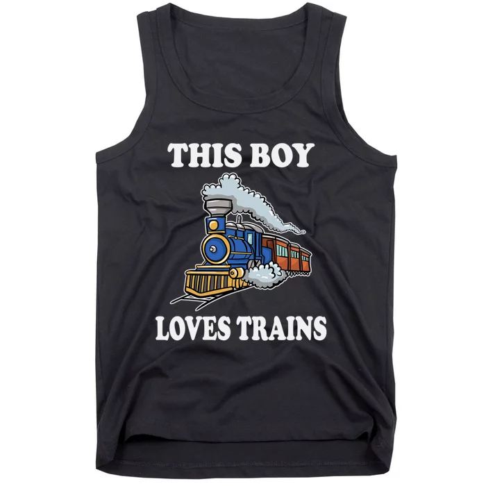 This Boy Loves Trains Train Lovers Gift Tank Top