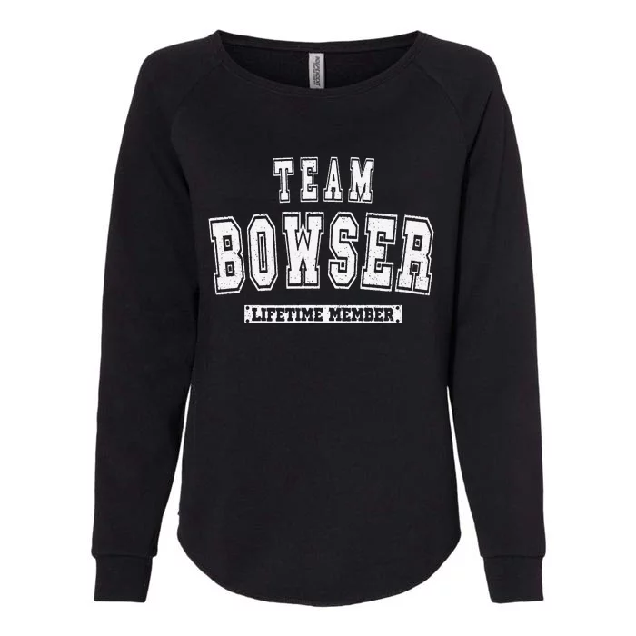 Team BOWSER Lifetime Member Family Last Name Womens California Wash Sweatshirt