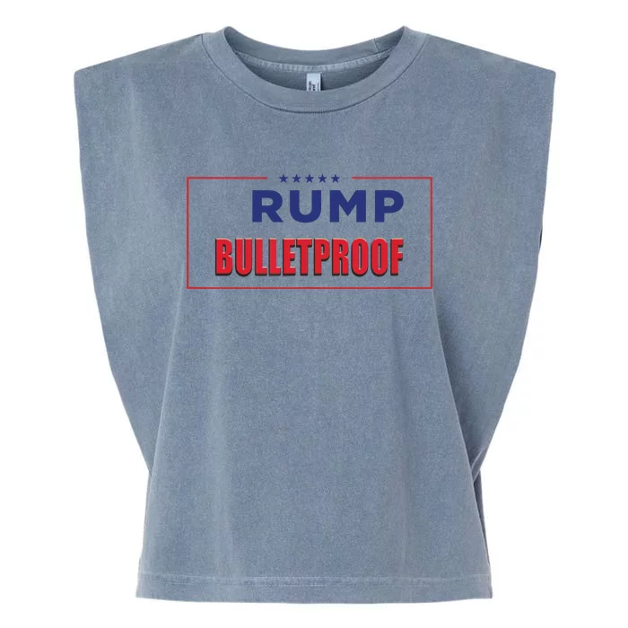 Trump Bulletproof Love And Support America Garment-Dyed Women's Muscle Tee