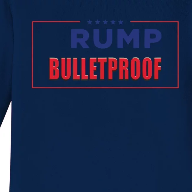 Trump Bulletproof Love And Support America Baby Long Sleeve Bodysuit