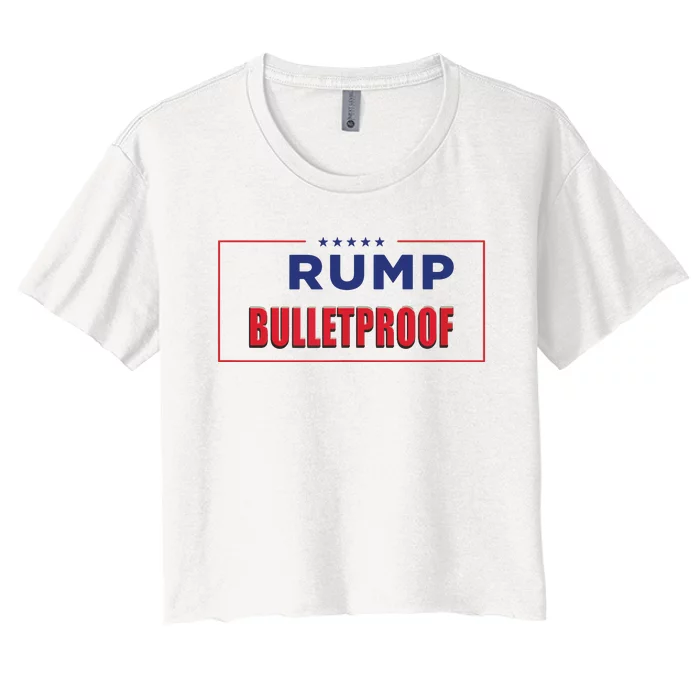 Trump Bulletproof Love And Support America Women's Crop Top Tee