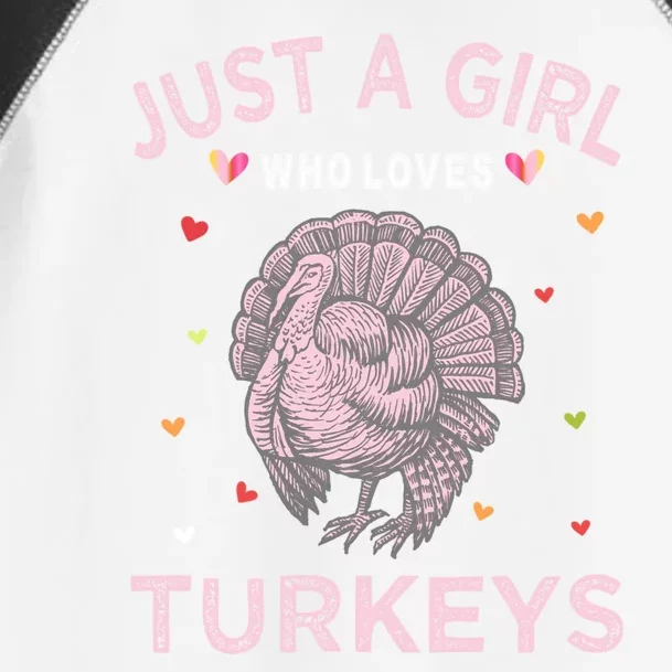 Turkey Bird Lover Tee Just A Girl Who Loves Turkeys Gift Toddler Fine Jersey T-Shirt