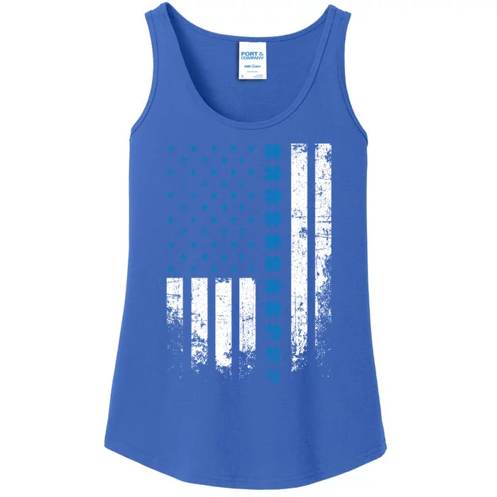 Thin Blue Line Flag St Patricks Day 2020 Police Officer Gift Ladies Essential Tank