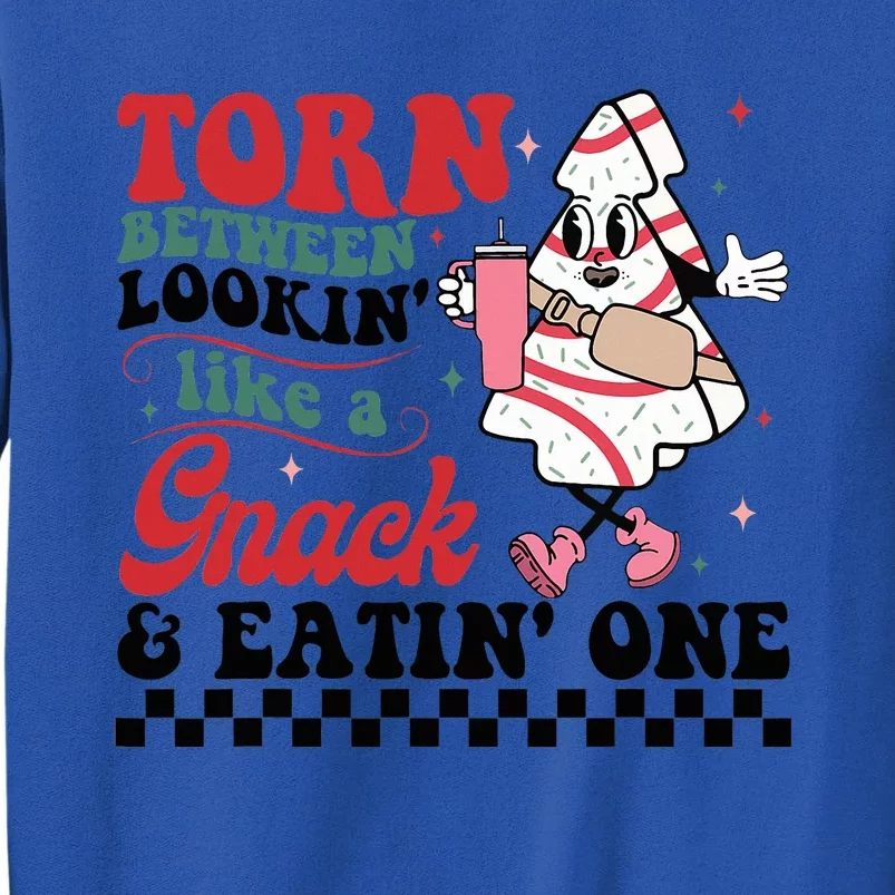 Torn Between Looking Like A Snack Or Retro Christmas Tree Tall Sweatshirt