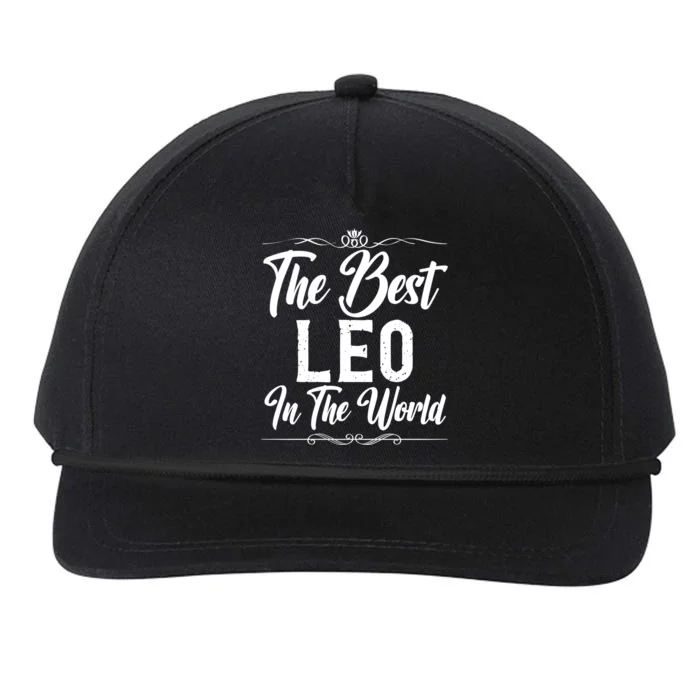 The Best Leo In The World Great Gift Snapback Five-Panel Rope Hat