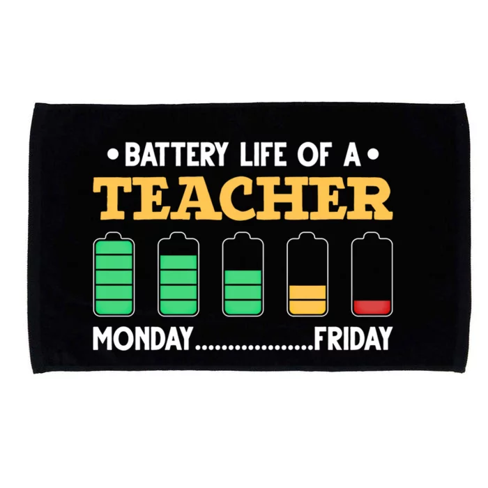 Teacher Battery Life Of A Teacher Battery Life Gift Microfiber Hand Towel