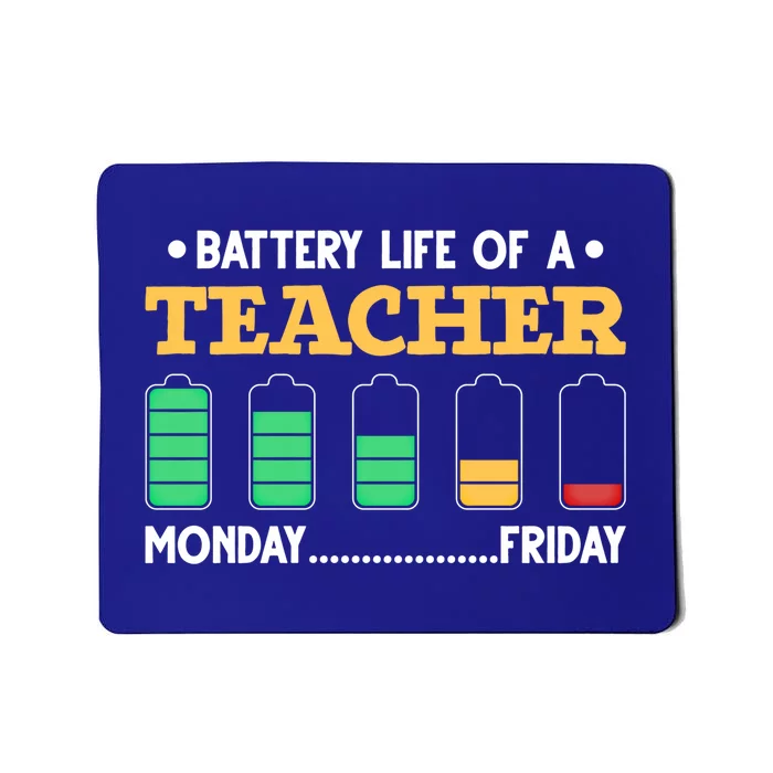 Teacher Battery Life Of A Teacher Battery Life Gift Mousepad