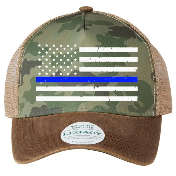 Thin Blue Line American Flag Police Hoodie Legacy Tie Dye Trucker Hat