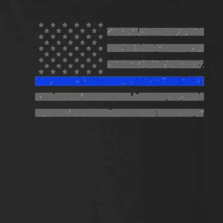 Thin Blue Line Flag Hoodie For Police Officers Toddler Long Sleeve Shirt