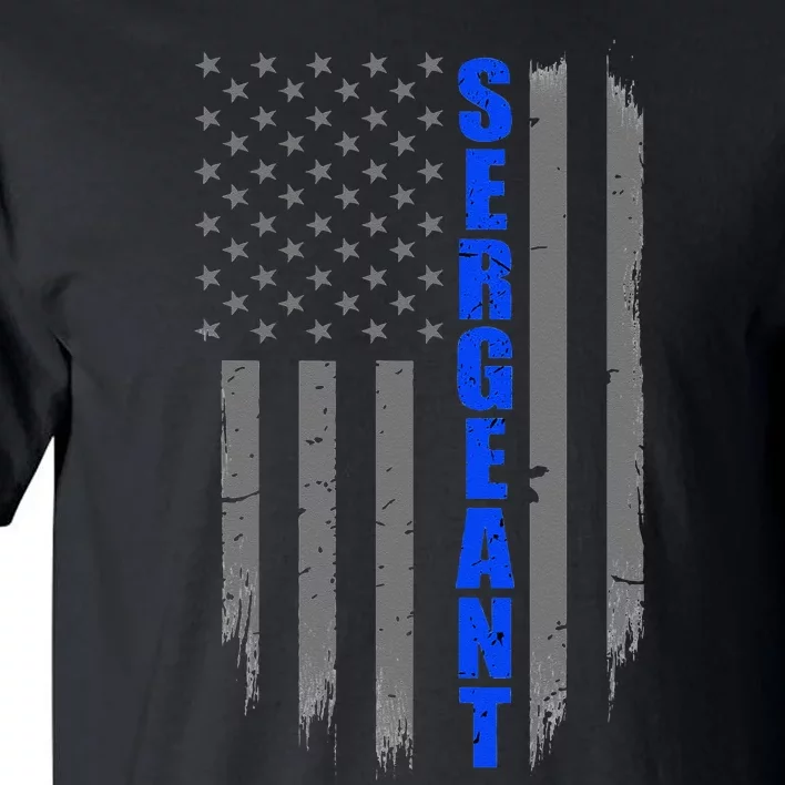 Thin Blue Line Flag For Police Sergeant Tall T-Shirt