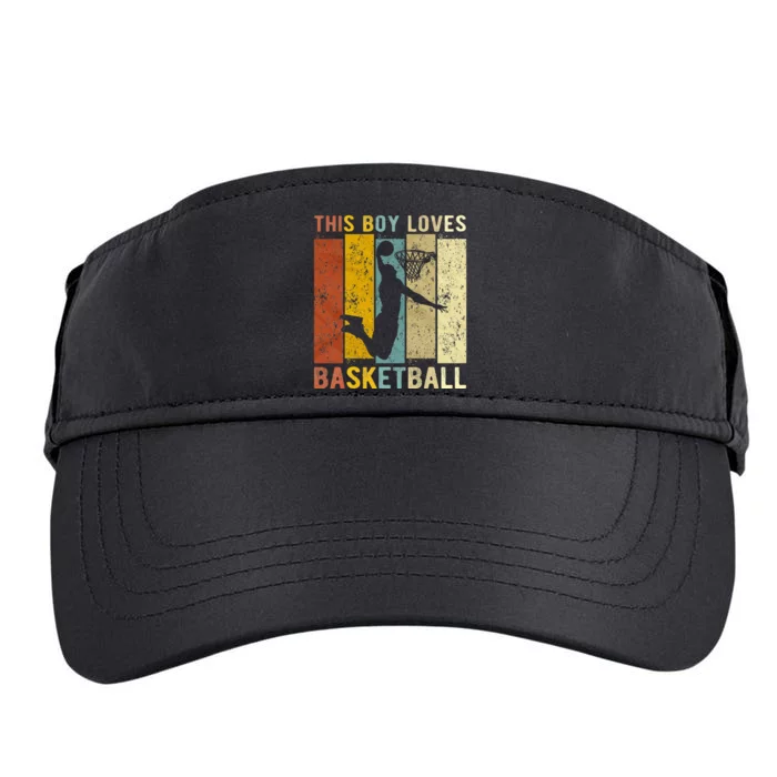 This Boy Loves Basketball Basketball Adult Drive Performance Visor