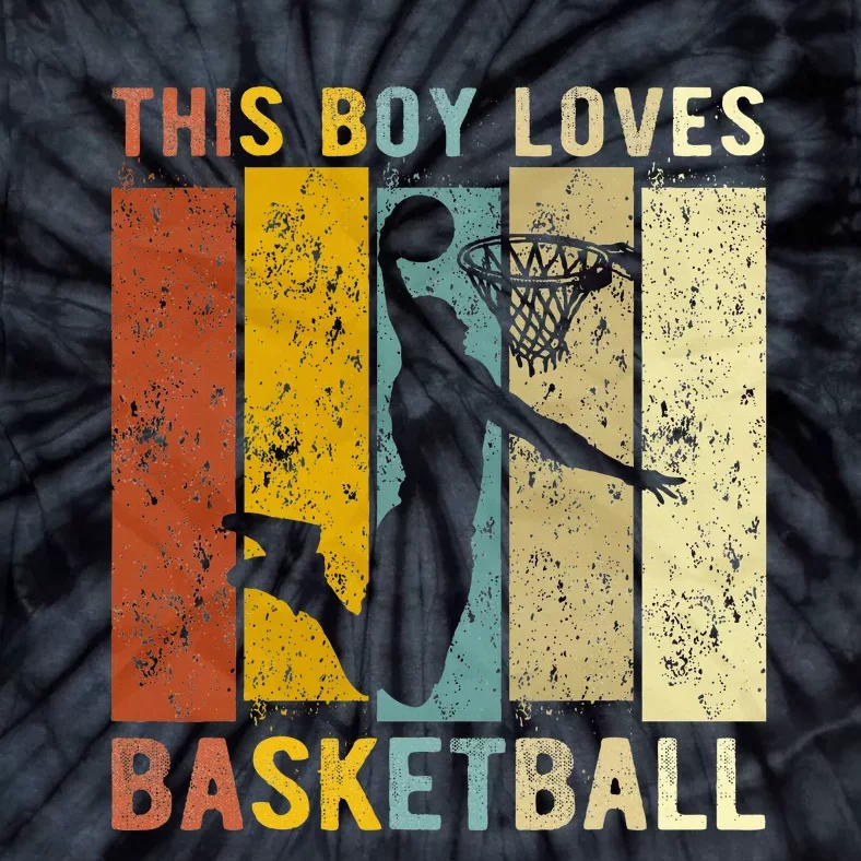 This Boy Loves Basketball Basketball Tie-Dye T-Shirt