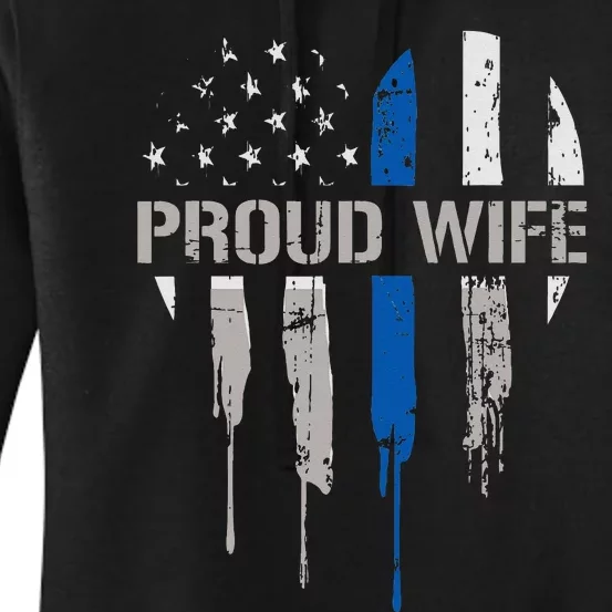 Thin Blue Line Police Police Officer Wife Gift Women's Pullover Hoodie