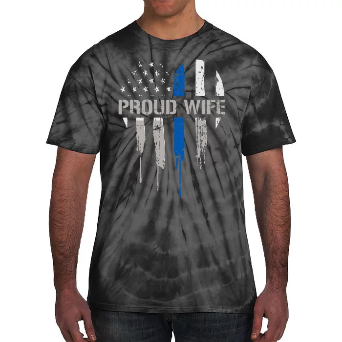 Thin Blue Line Police Police Officer Wife Gift Tie-Dye T-Shirt