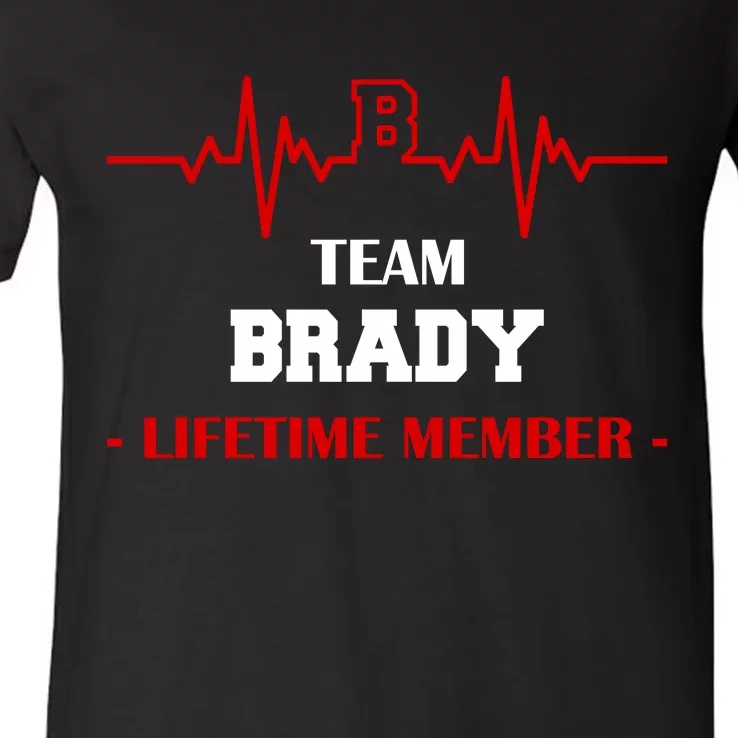 Team Brady Lifetime Member V-Neck T-Shirt