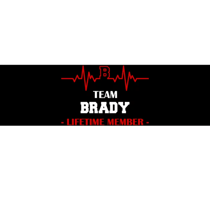 Team Brady Lifetime Member Bumper Sticker