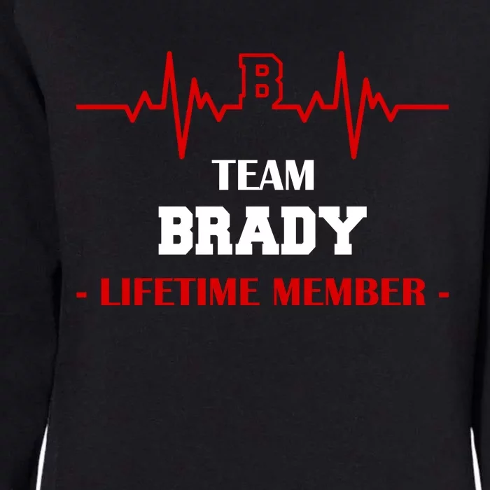 Team Brady Lifetime Member Womens California Wash Sweatshirt