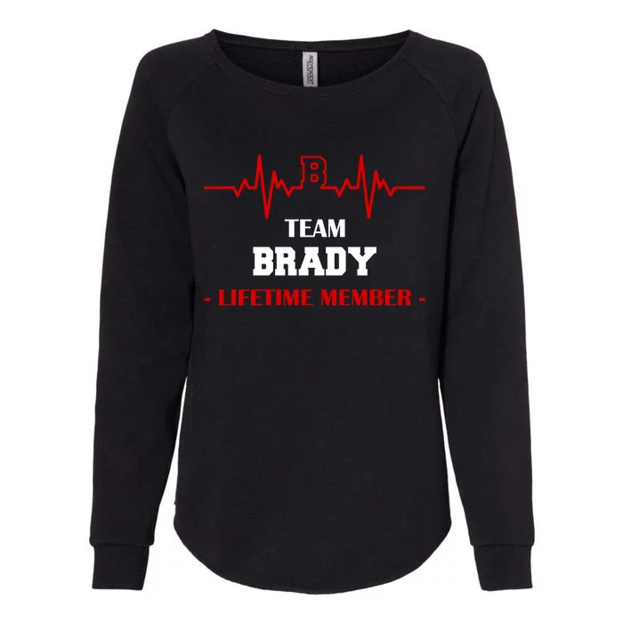 Team Brady Lifetime Member Womens California Wash Sweatshirt