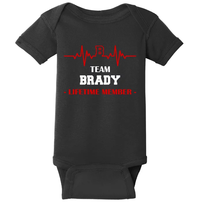 Team Brady Lifetime Member Baby Bodysuit