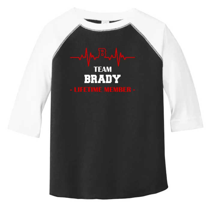 Team Brady Lifetime Member Toddler Fine Jersey T-Shirt