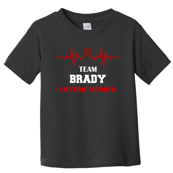 Team Brady Lifetime Member Toddler T-Shirt