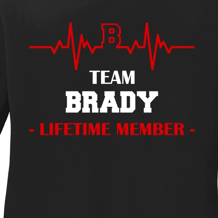 Team Brady Lifetime Member Ladies Long Sleeve Shirt