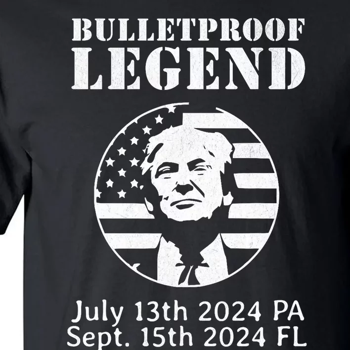 Trump Bulletproof Legend You Missed Again Twice Pa Fl Golf Tall T-Shirt