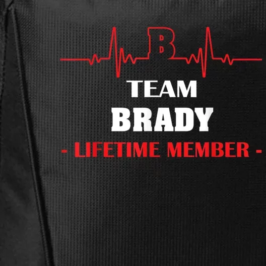 Team BRADY Lifetime Member Blood Completely Family City Backpack