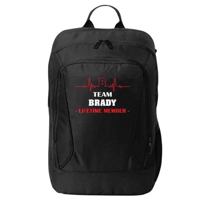 Team BRADY Lifetime Member Blood Completely Family City Backpack