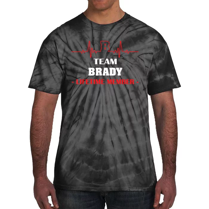 Team BRADY Lifetime Member Blood Completely Family Tie-Dye T-Shirt