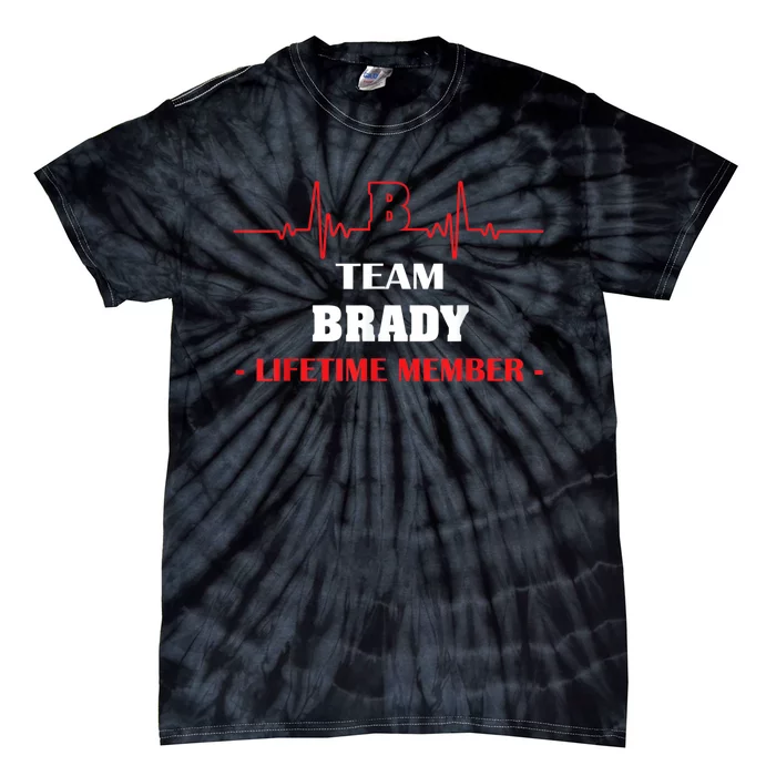 Team BRADY Lifetime Member Blood Completely Family Tie-Dye T-Shirt