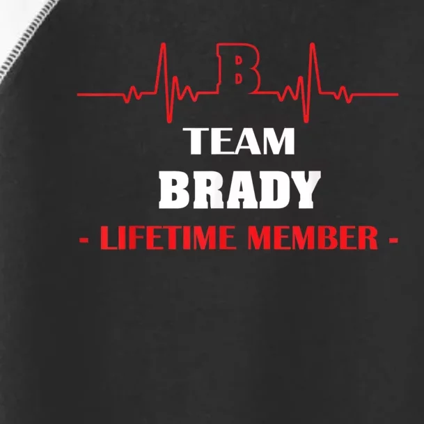 Team BRADY Lifetime Member Blood Completely Family Toddler Fine Jersey T-Shirt