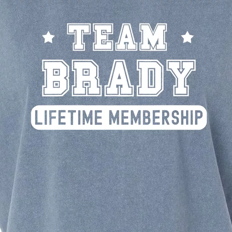 Team Brady Lifetime Membership Funny Garment-Dyed Women's Muscle Tee