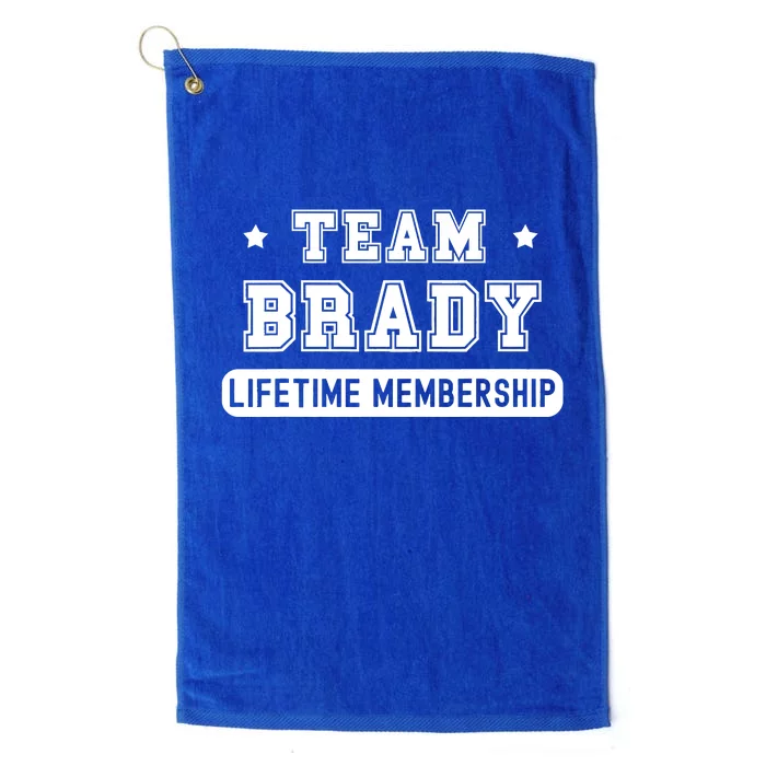 Team Brady Lifetime Membership Funny Platinum Collection Golf Towel