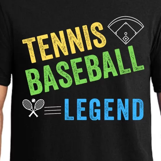 Tennis Baseball Legend, Funny Tennis Baseball Lovers Pajama Set