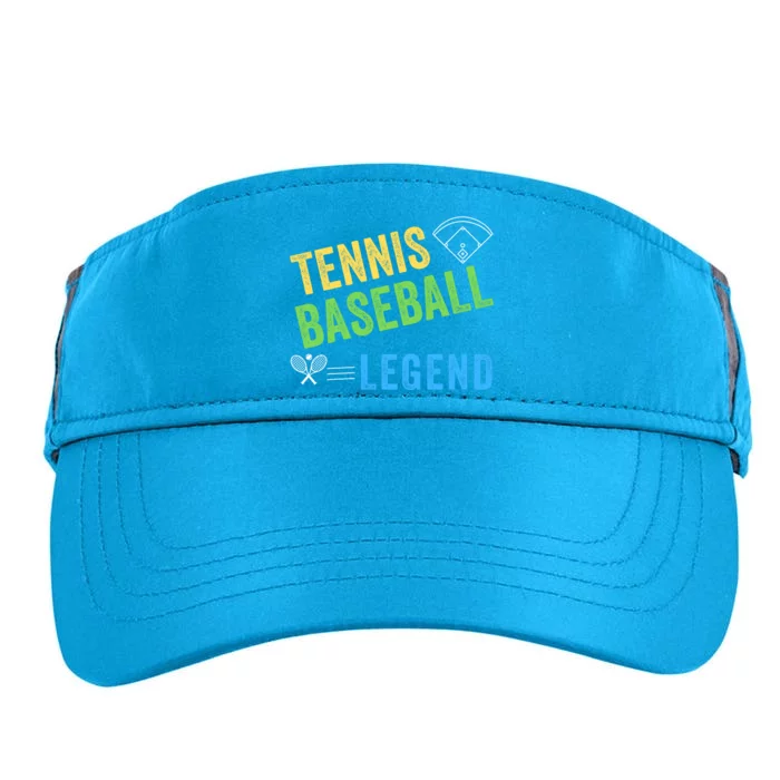 Tennis Baseball Legend, Funny Tennis Baseball Lovers Adult Drive Performance Visor