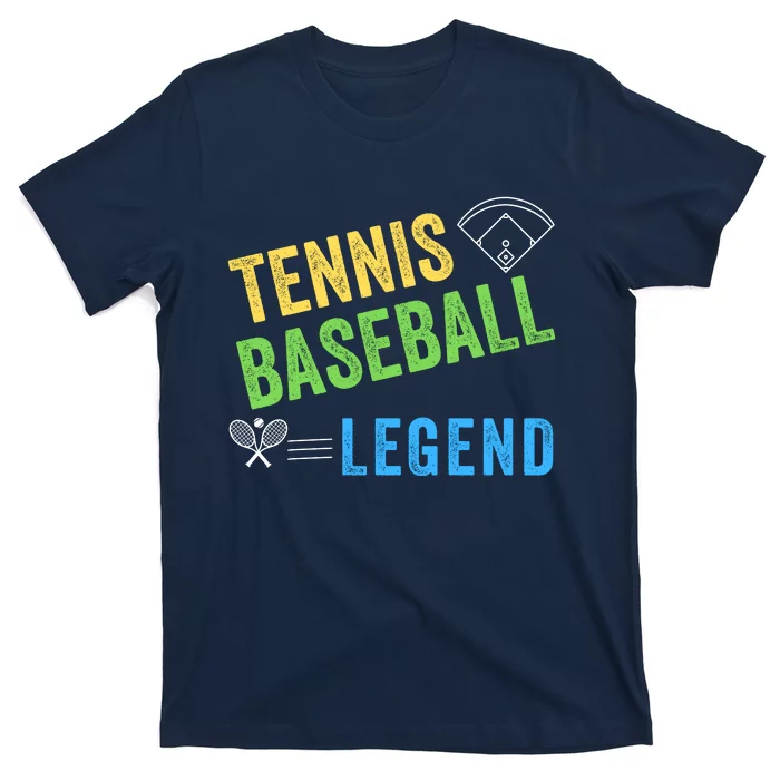 Tennis Baseball Legend, Funny Tennis Baseball Lovers T-Shirt