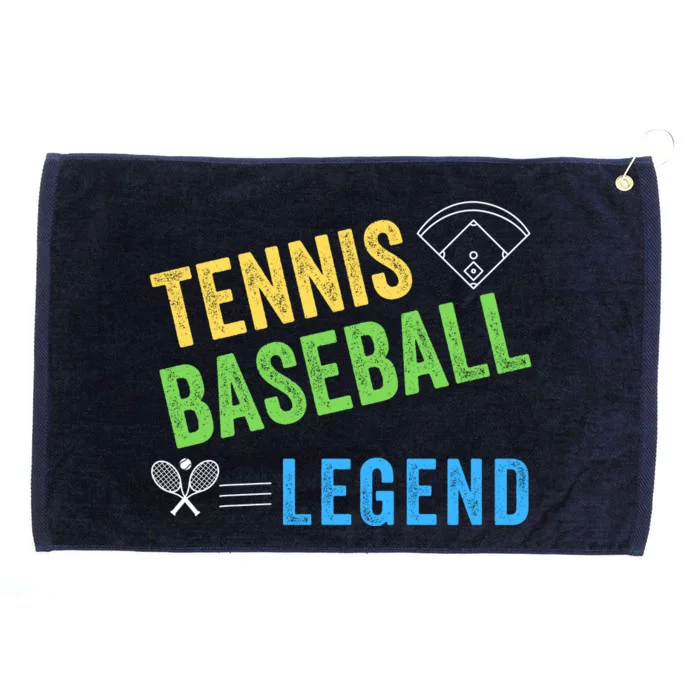 Tennis Baseball Legend, Funny Tennis Baseball Lovers Grommeted Golf Towel