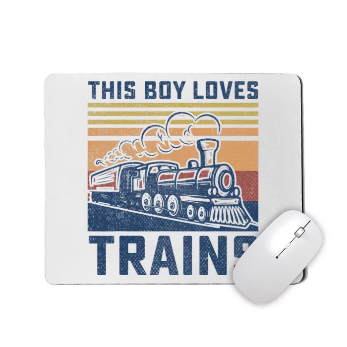 This Boy Loves Trains Trains Lovers Mousepad