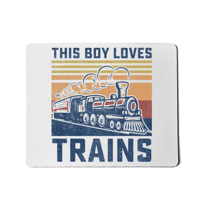 This Boy Loves Trains Trains Lovers Mousepad